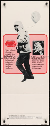 6z219 KOTCH insert 1971 Walter Matthau w/baby & balloon, directed by Jack Lemmon!