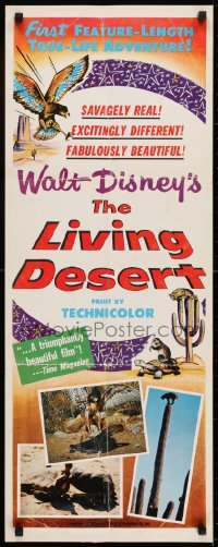 6z233 LIVING DESERT insert 1953 1st feature-length Disney True-Life adventure, snakes & tortoises!