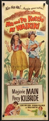 6z238 MA & PA KETTLE AT WAIKIKI insert 1955 Marjorie Main, Percy Kilbride, Lori Nelson, Hawaii!