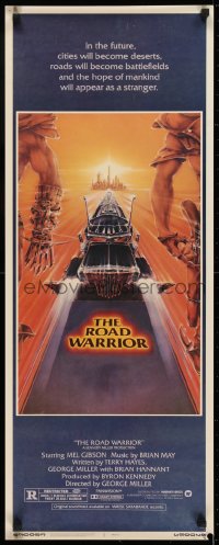 6z239 MAD MAX 2: THE ROAD WARRIOR insert 1982 Mel Gibson in the title role, great art by Commander!