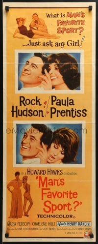 6z249 MAN'S FAVORITE SPORT insert 1964 fake fishing expert Rock Hudson in love w/Paula Prentiss!