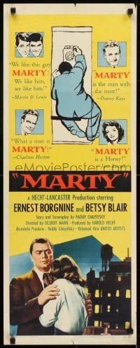 6z251 MARTY insert 1955 directed by Delbert Mann, Ernest Borgnine, written by Paddy Chayefsky!