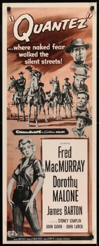 6z300 QUANTEZ insert R1964 artwork of Fred MacMurray & sexy Dorothy Malone with torn shirt!