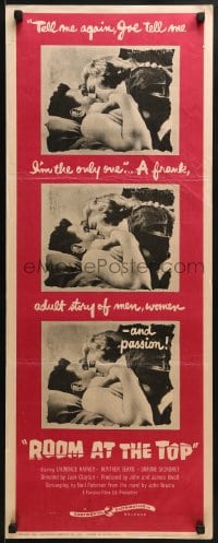 6z318 ROOM AT THE TOP insert 1959 Laurence Harvey loves Heather Sears AND Simone Signoret!