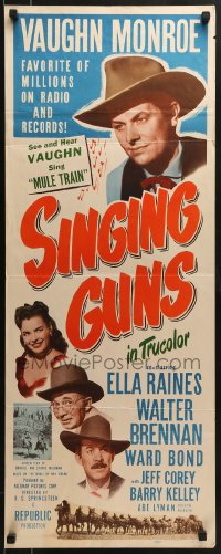 6z341 SINGING GUNS insert 1950 singer Vaughn Monroe, sexy Ella Raines, from Max Brand's novel!