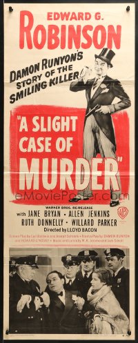 6z344 SLIGHT CASE OF MURDER insert R1948 Edward G. Robinson & crowd at climax, from Damon Runyon's play!