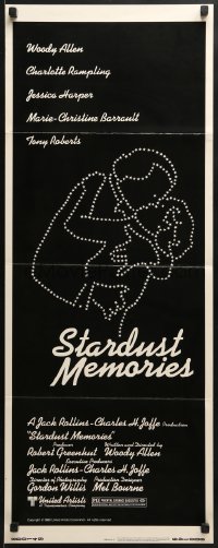 6z361 STARDUST MEMORIES insert 1980 directed by Woody Allen, Kleeger star constellation art!
