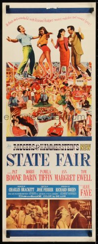 6z362 STATE FAIR insert 1962 Pat Boone, Bobby Darin, Pamela Tiffin, Rodgers & Hammerstein musical!