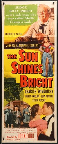 6z378 SUN SHINES BRIGHT insert 1953 Charles Winninger, Irvin Cobb stories adapted by John Ford!