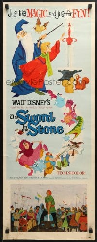 6z382 SWORD IN THE STONE insert 1964 Disney's cartoon story of young King Arthur & Merlin the Wizard!