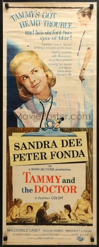 6z385 TAMMY & THE DOCTOR insert 1963 nurse Sandra Dee turns a hospital upside down & loves Peter Fonda!
