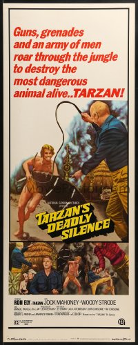 6z390 TARZAN'S DEADLY SILENCE insert 1970 Jock Mahoney hunts Ron Ely, the most dangerous animal alive