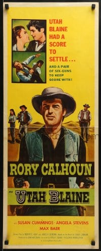 6z418 UTAH BLAINE insert 1957 Rory Calhoun came back to give a Texas town a backbone to fight!