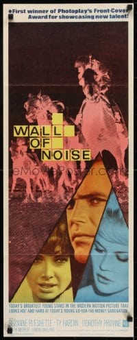 6z426 WALL OF NOISE insert 1963 sexy Suzanne Pleshette, Ty Hardin, Dorothy Provine, horse racing!