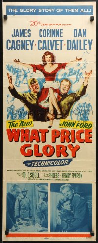 6z435 WHAT PRICE GLORY insert 1952 James Cagney, Corinne Calvet, Dan Dailey, directed by John Ford!