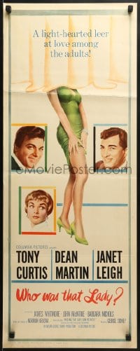 6z441 WHO WAS THAT LADY insert 1960 Tony Curtis & Dean Martin, sexy Janet Leigh's legs!