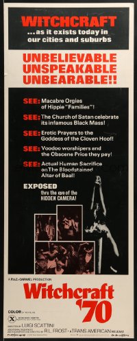 6z450 WITCHCRAFT '70 insert 1970 Angeli bianchi... Angeli neri, wild images of horror rituals!