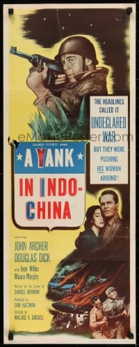 6z459 YANK IN INDO-CHINA insert 1952 John Archer, Douglas Dick, they couldn't push this Yank around!