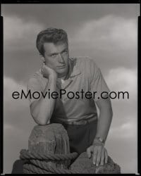 7a010 CLINT EASTWOOD 8x10 negative 1950s great super youthful portrait of the Hollywood legend!