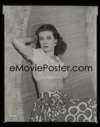 7a030 JOAN BENNETT 8x10 negative 1944 sexy bare midriff posed portrait from Woman in the Window!
