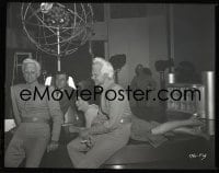7a049 THIS ISLAND EARTH 8x10 negative 1955 great candid of Jeff Morrow, Domergue & others on set!
