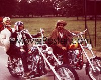 7a184 EASY RIDER 4x5 transparency 1969 Peter Fonda, Jack Nicholson & Dennis Hopper on motorcycles!