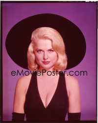 7a120 MARTHA HYER 8x10 transparency 1964 sexy portrait in black dress from The Carpetbaggers!