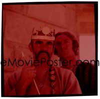 7a415 MAN WHO WOULD BE KING 3x3 transparency 1975 close up of Sean Connery & Michael Caine!