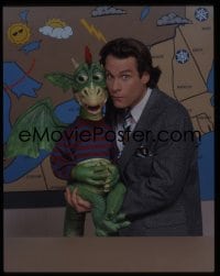 7a396 SCORCH group of 2 4x5 transparencies 1992 Jonathan Walker & his 1300 year old dragon!