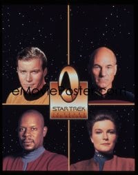 7a258 STAR TREK 30 YEARS & BEYOND 4x5 transparency 1996 captains Shatner, Stewart, Brooks & Mulgrew!