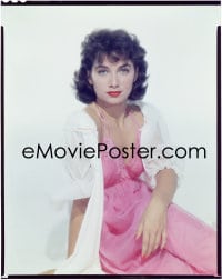 7a142 SUZANNE PLESHETTE 8x10 transparency 1958 sexy portrait in nightgown when she made Geisha Boy!