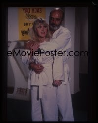 7a267 TRAPPER JOHN M.D. 4x5 transparency 1980s Pernell Roberts & Christopher Norris do martial arts!