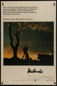 7b081 BADLANDS 1sh 1974 Terrence Malick's cult classic, Martin Sheen & Sissy Spacek!