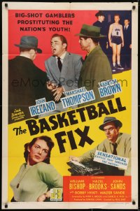 7b087 BASKETBALL FIX 1sh 1951 big-shot gamblers prostituting the nation's youth rigging games!