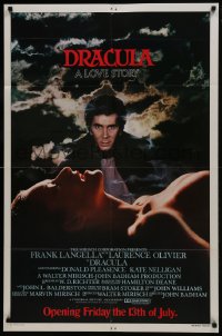 7b247 DRACULA advance 1sh 1979 Bram Stoker, vampire Frank Langella & c/u of sexy Jan Francis!