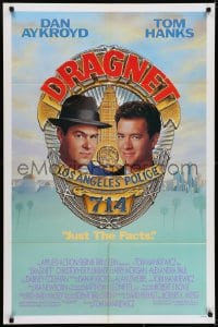 7b248 DRAGNET 1sh 1987 Dan Aykroyd as detective Joe Friday with Tom Hanks, art by McGinty!