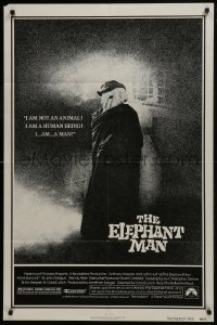 7b266 ELEPHANT MAN 1sh 1980 John Hurt is not an animal, Anthony Hopkins, directed by David Lynch!