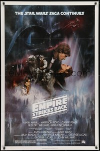 7b269 EMPIRE STRIKES BACK NSS style 1sh 1980 classic Gone With The Wind style art by Roger Kastel!