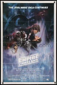 7b272 EMPIRE STRIKES BACK studio style 1sh 1980 classic Gone With The Wind style art by Roger Kastel