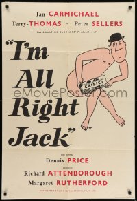7b415 I'M ALL RIGHT JACK English 1sh 1959 Boulting brothers, everybody loves Peter Sellers, English!