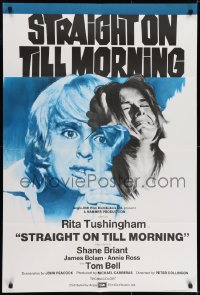 7b797 STRAIGHT ON TILL MORNING English 1sh 1972 Rita Tushingham, English Hammer horror!