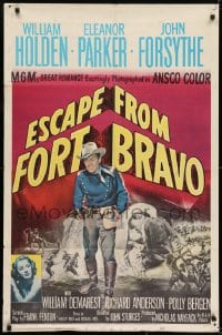 7b281 ESCAPE FROM FORT BRAVO 1sh 1953 cowboy William Holden, Eleanor Parker, John Sturges directed!