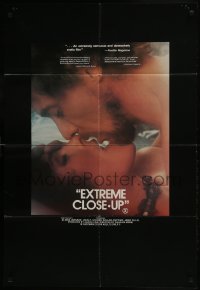7b287 EXTREME CLOSE-UP 24x36 1sh 1981 great image of John Holmes and sexy Gloria Leonard in Paris!