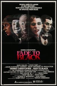 7b290 FADE TO BLACK 1sh 1980 Dennis Christopher lives for the movies, five images of monsters!