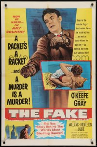 7b291 FAKE 1sh 1953 Dennis O'Keefe, sexiest Coleen Gray, story behind most startling racket!