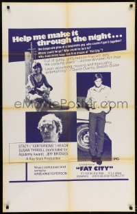 7b296 FAT CITY 1sh R1970s Stacy Keach, Jeff Bridges, Susan Tyrrell, John Huston, boxing, rare!