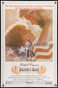7b382 HEAVEN'S GATE 1sh 1981 Michael Cimino, Tom Jung art of Kris Kristofferson & Isabelle Huppert!