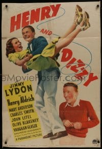 7b386 HENRY & DIZZY style A 1sh 1942 Jimmy Lydon as Henry Aldrich, Mary Anderson, Charles Smith!