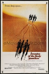 7b424 INVASION OF THE BODY SNATCHERS advance 1sh 1978 Philip Kaufman sci-fi, no book logo design!