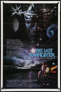7b478 LAST STARFIGHTER 1sh 1984 Catherine Mary Stewart & Lance Guest as video game pilot!